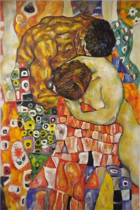 store falso d'autore Death and life di Gustav Klimt
